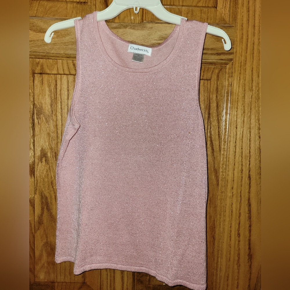 Pink shimmer top